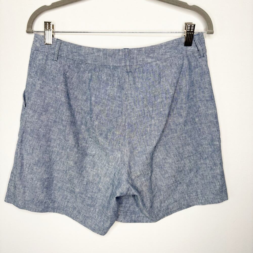 Boden Linen Cotton Blend 6" Classic Blue Short Womens Size 6 Slash Pockets - Picture 6 of 10
